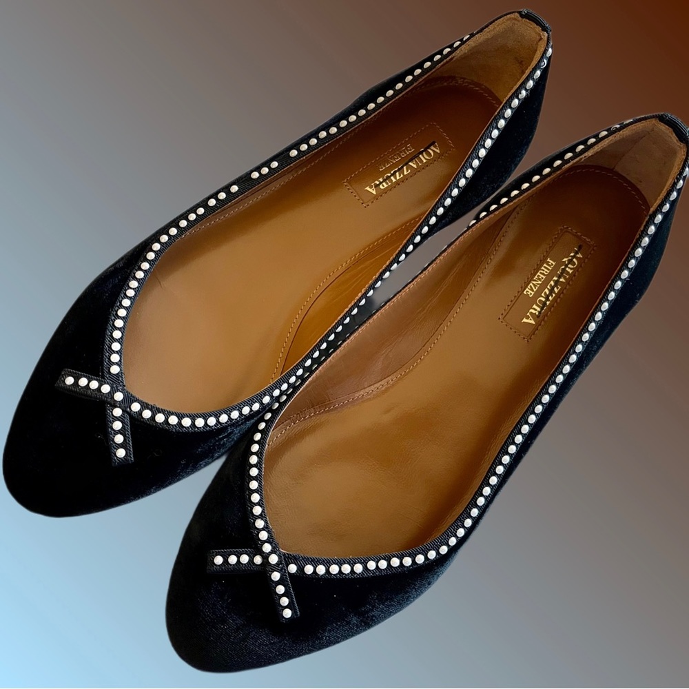 Aquazzura Velvet ballet flats